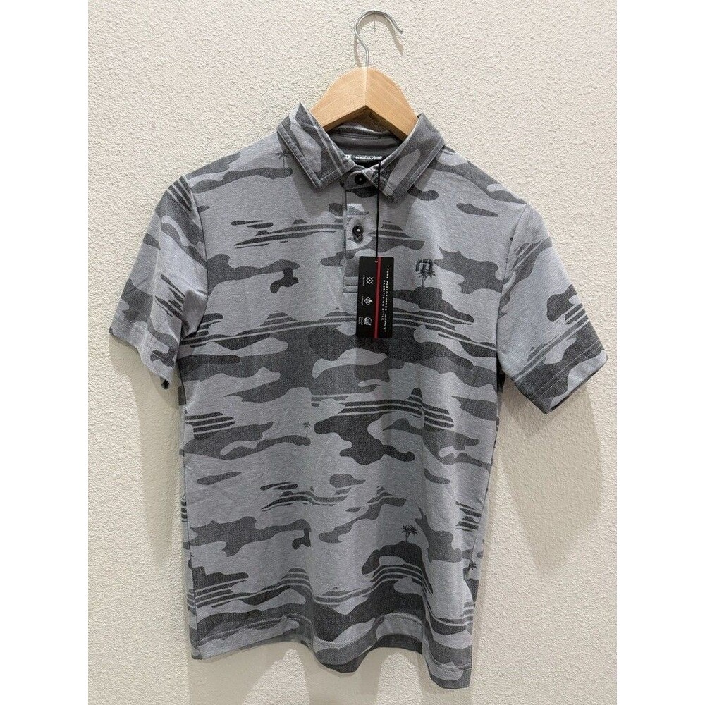 NWT TravisMathew Boys Heater Camo Golf Polo Medium